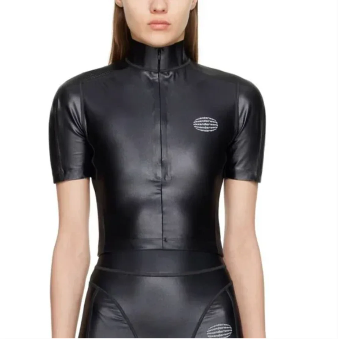 Alexander Wang Black Half-zip T-shirt