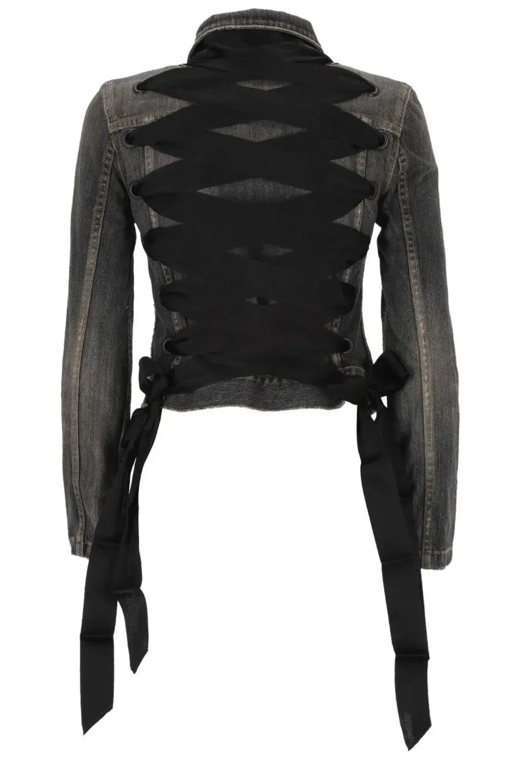 Balenciaga Lace-Up Denim Jacket