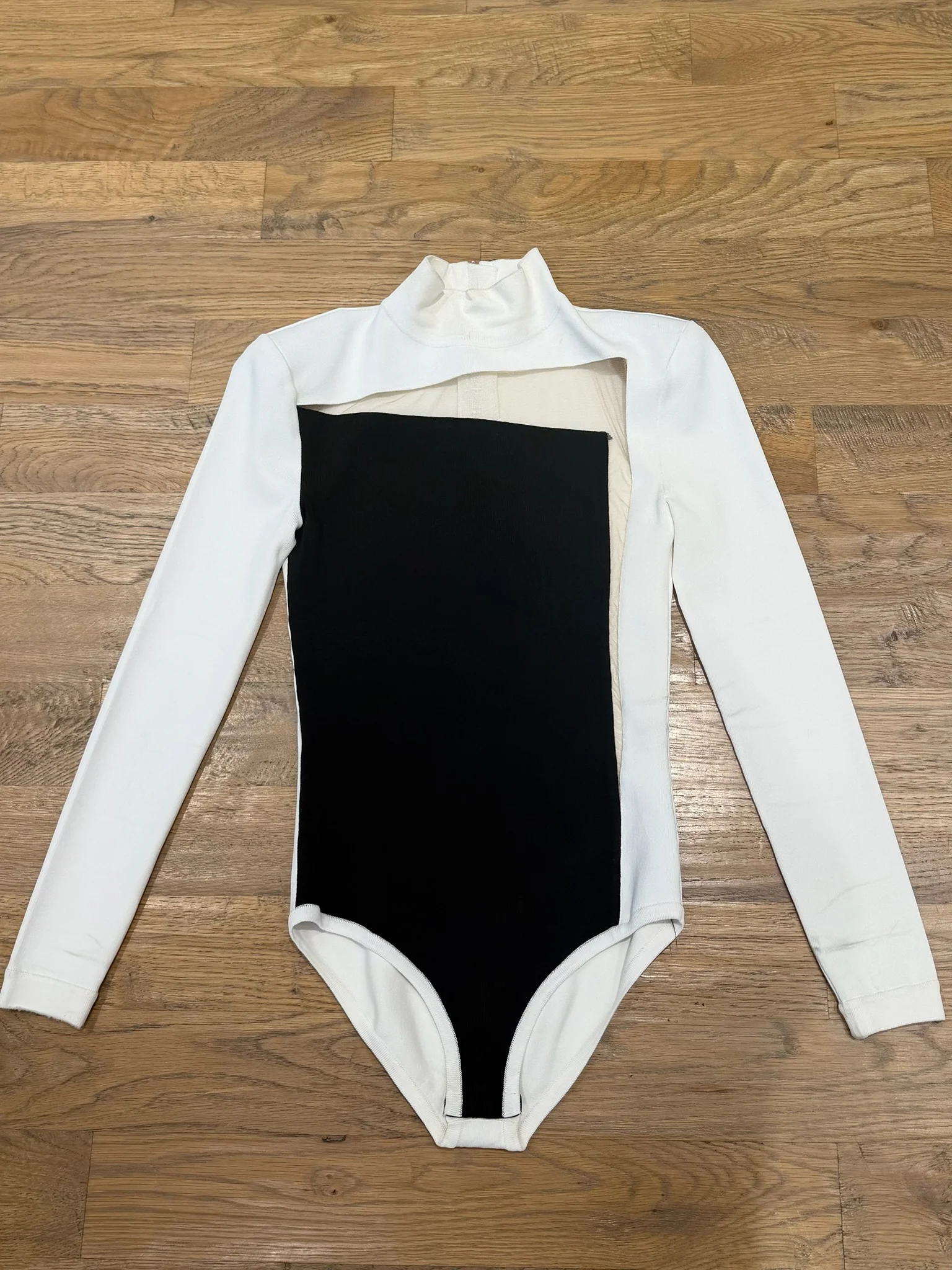 Balmain Mock-Neck Two-Suit Illusion Bodysuit - Image 2