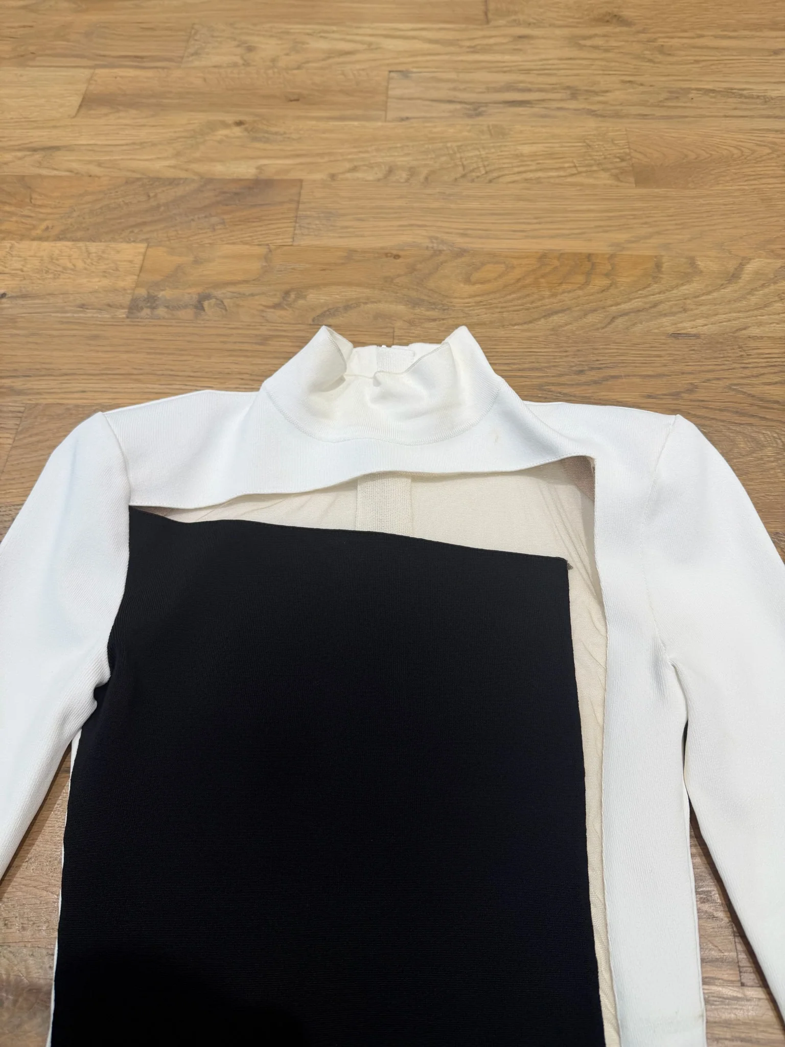 Balmain Mock-Neck Two-Suit Illusion Bodysuit - Image 3