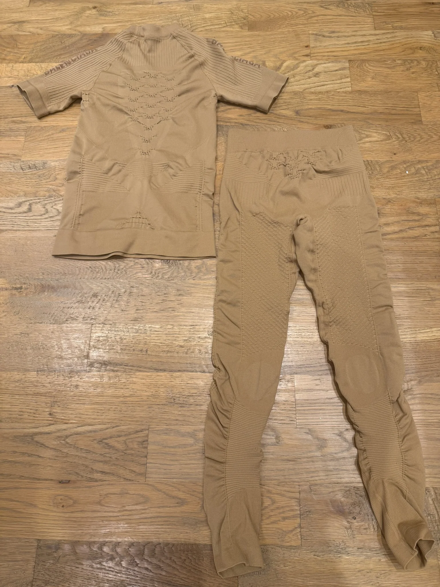 Beige Balenciaga Rib-Knit Set - Image 3