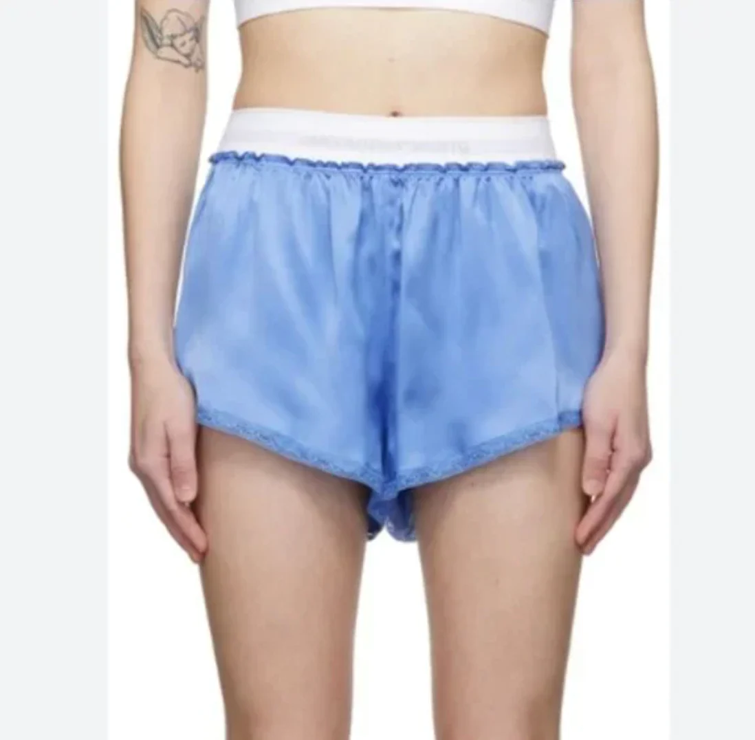 Blue Silk shorts T by Alexander Wang