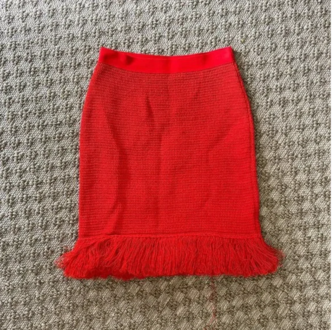Bottega Veneta Fringed Open Knit Cotton Blend Mini Skirt - Image 5