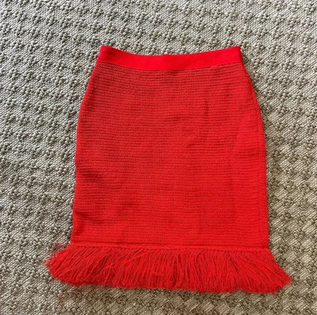 Bottega Veneta Fringed Open Knit Cotton Blend Mini Skirt - Image 6