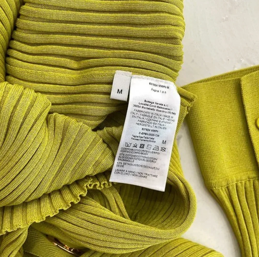 Bottega Veneta Green Silk Rib Shirt Dress - Image 3