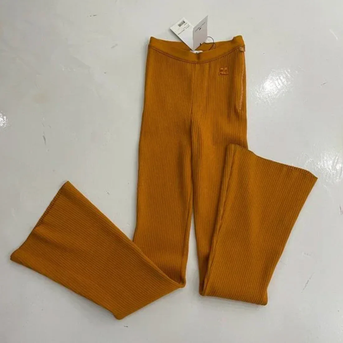 Courrèges Orange Classic Knit Lounge Pants - Image 2