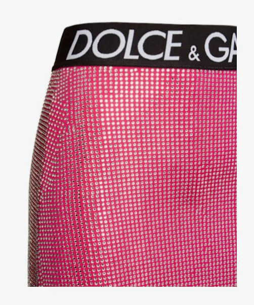 Dolce & Gabbana Embellished jersey mini skirt w/ logo - Image 4