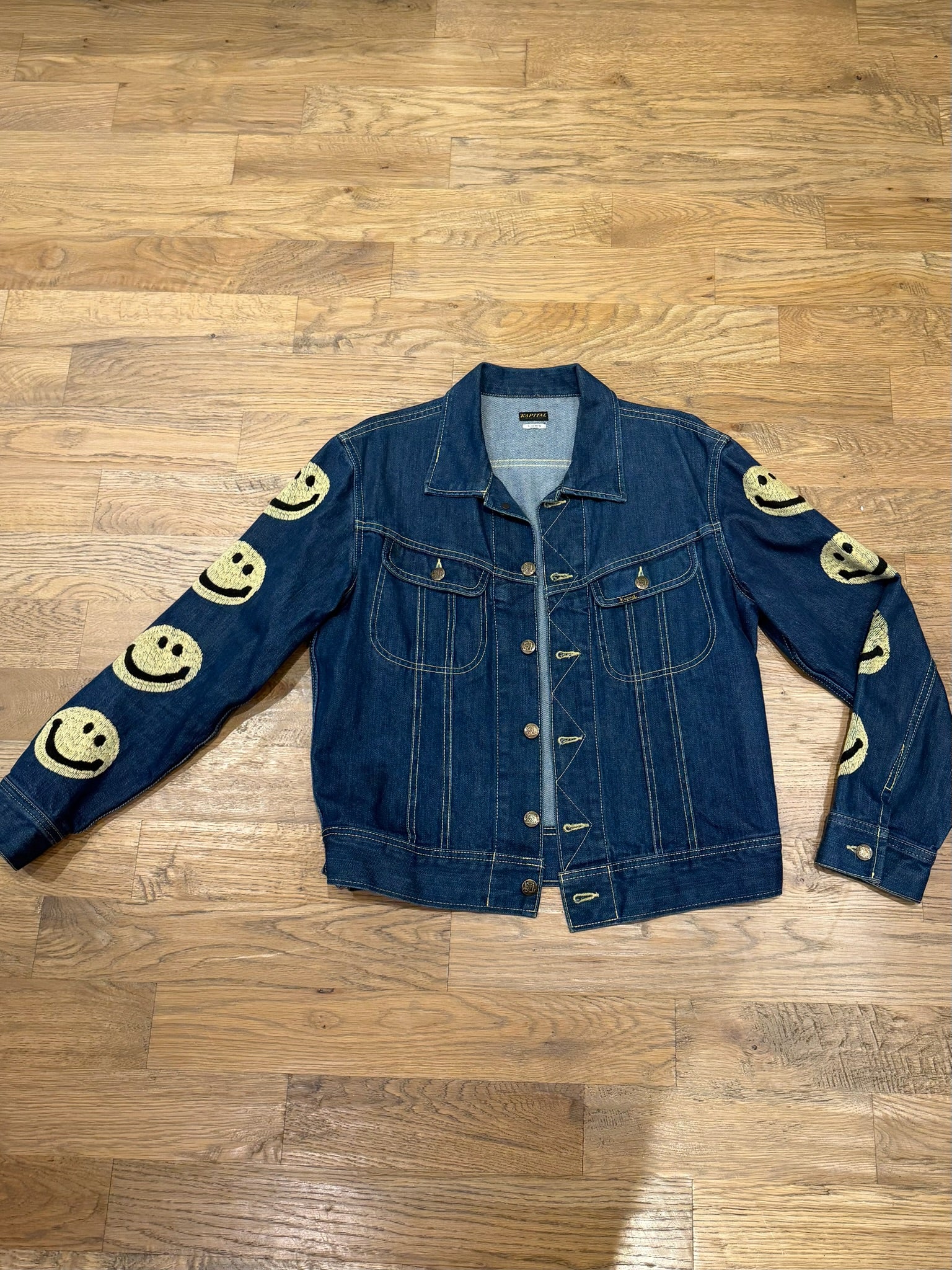 Kapital Smiley Denim Trucker Jacket - Image 2