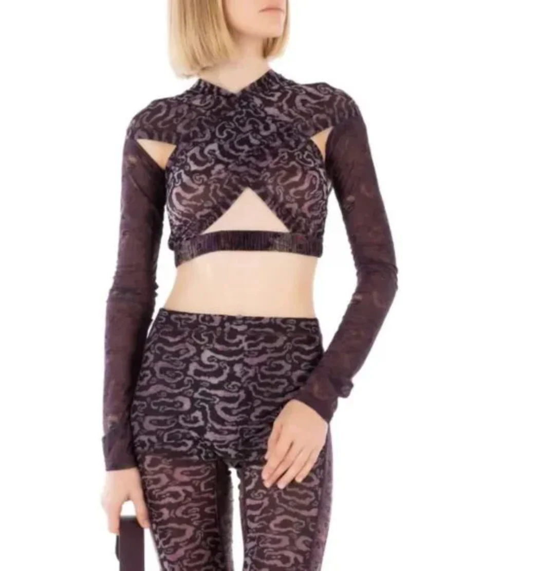 knwls Charlotte Knowles Sweed Mix Anti Cross Over Top