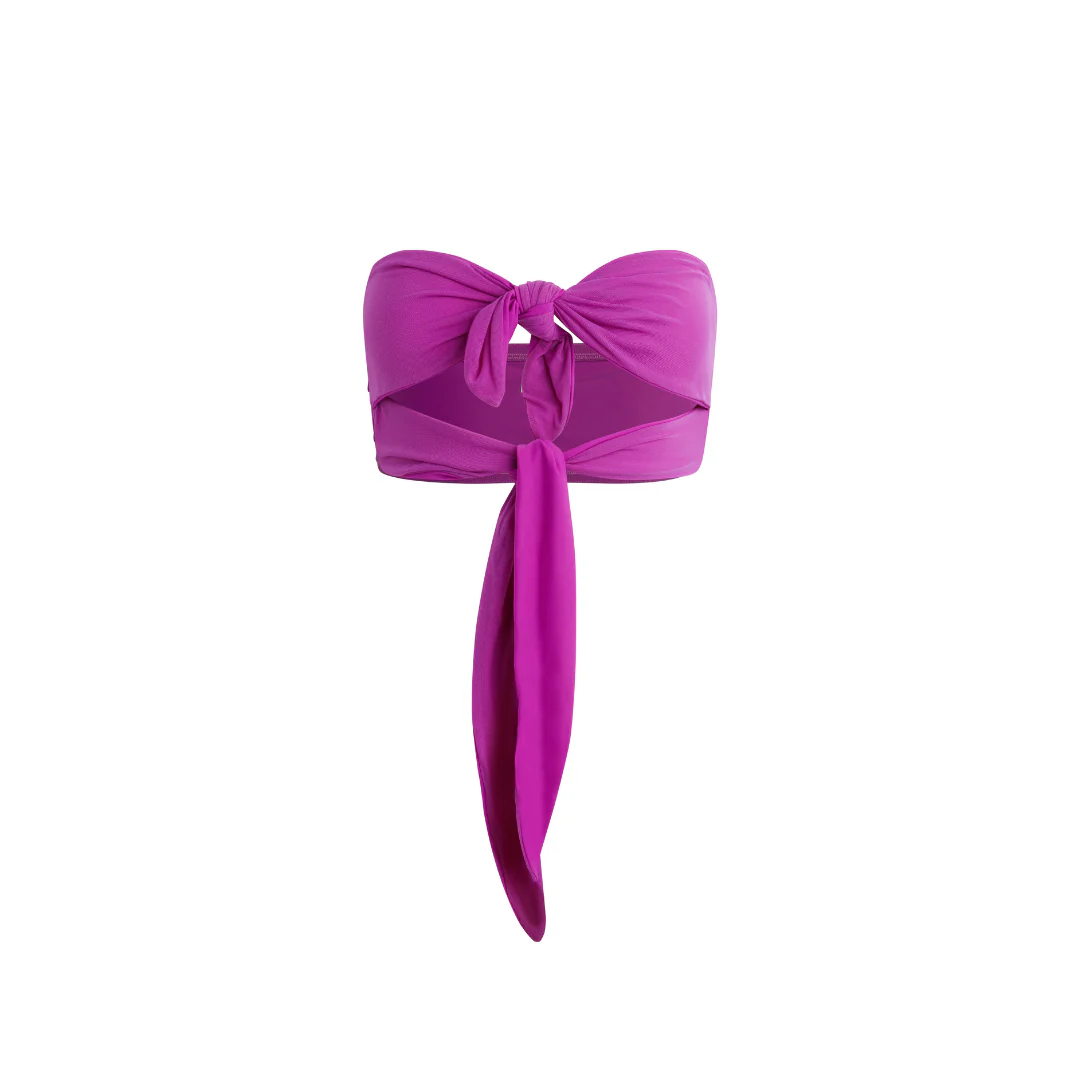 Laguna Front Tie Bandeau (Purple)