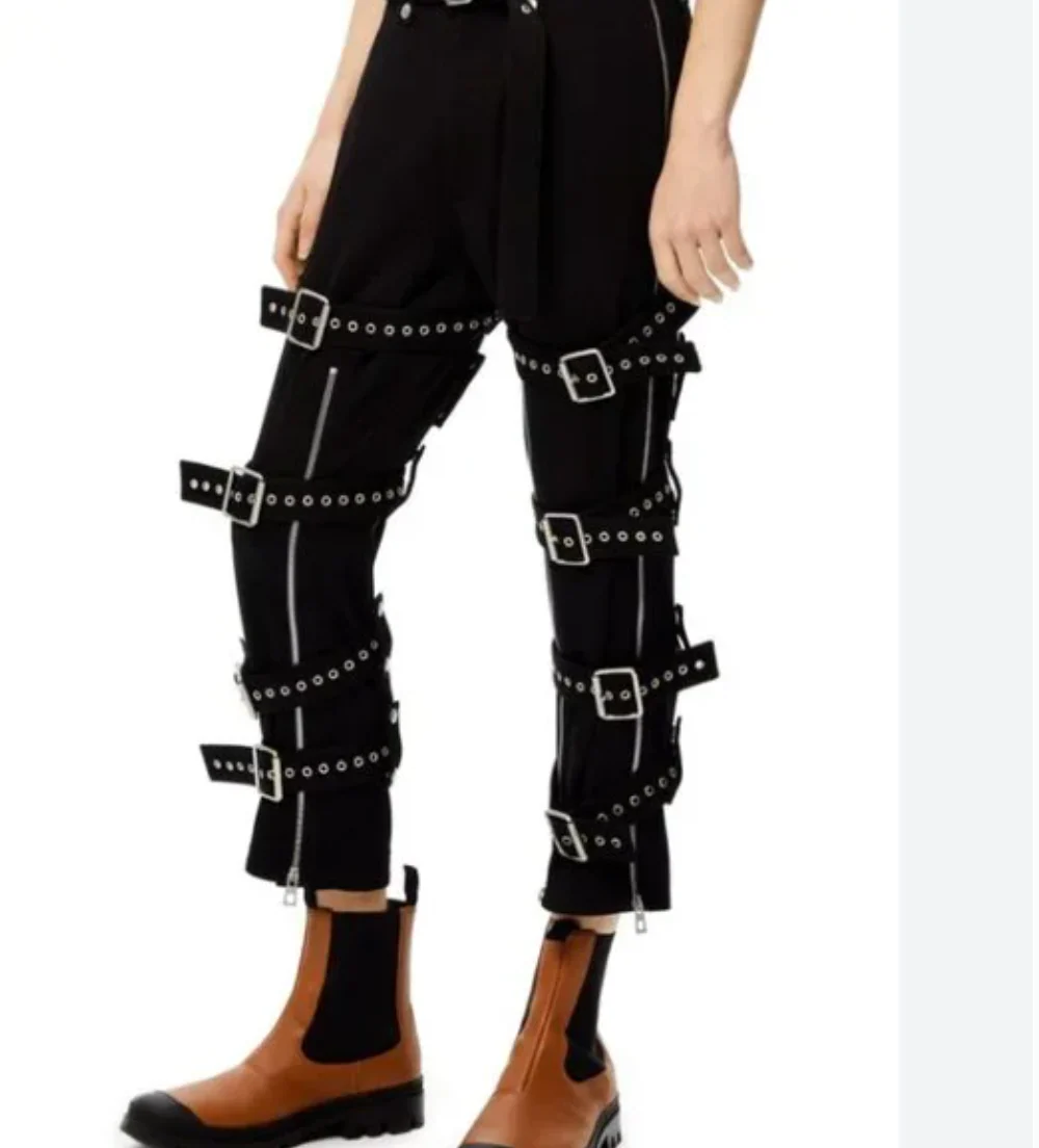 Loewe Black Wool Belted Trousers