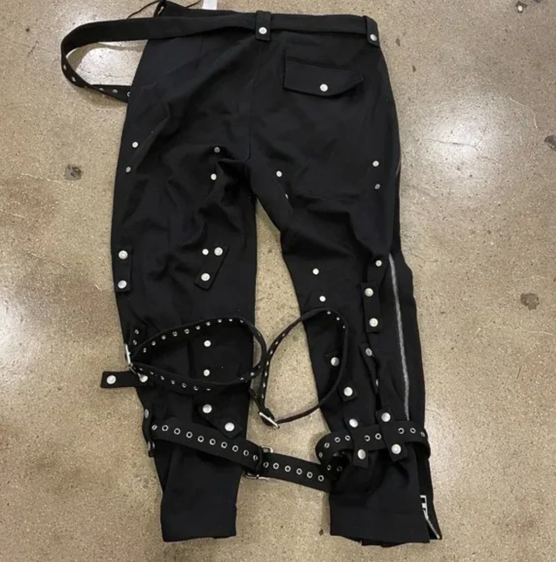 Loewe Black Wool Belted Trousers - Image 7