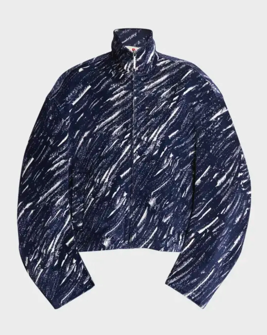 Marni Printed Cropped Cocoon Curved-Sleeve Jacket