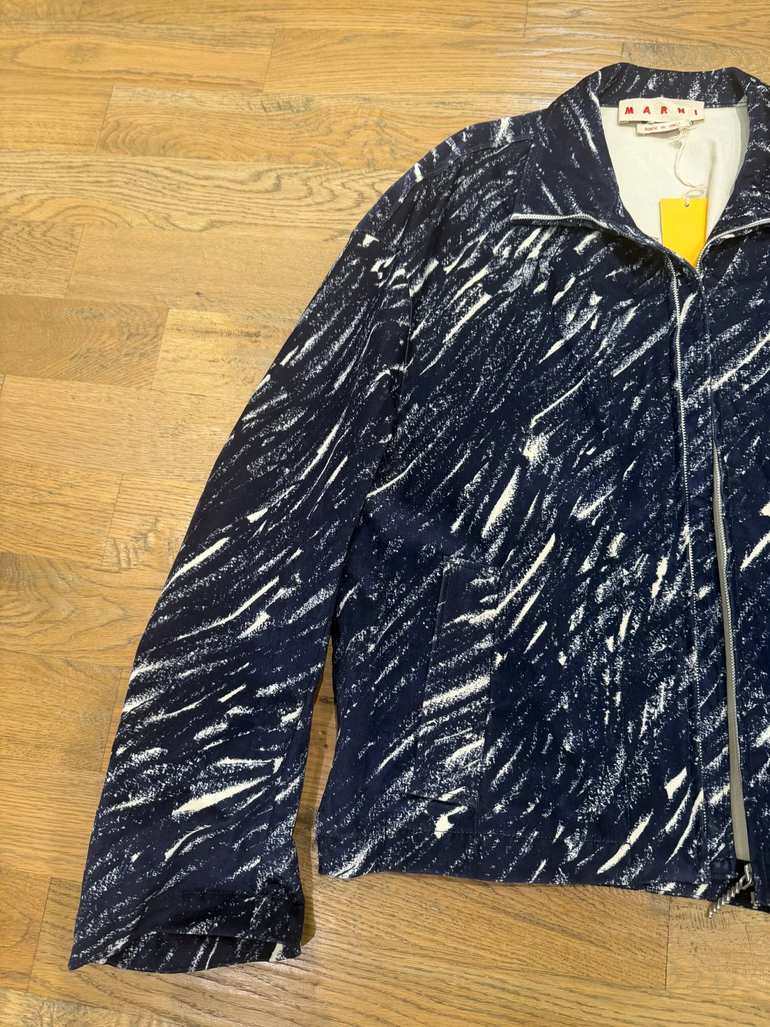 Marni Printed Cropped Cocoon Curved-Sleeve Jacket - Image 2