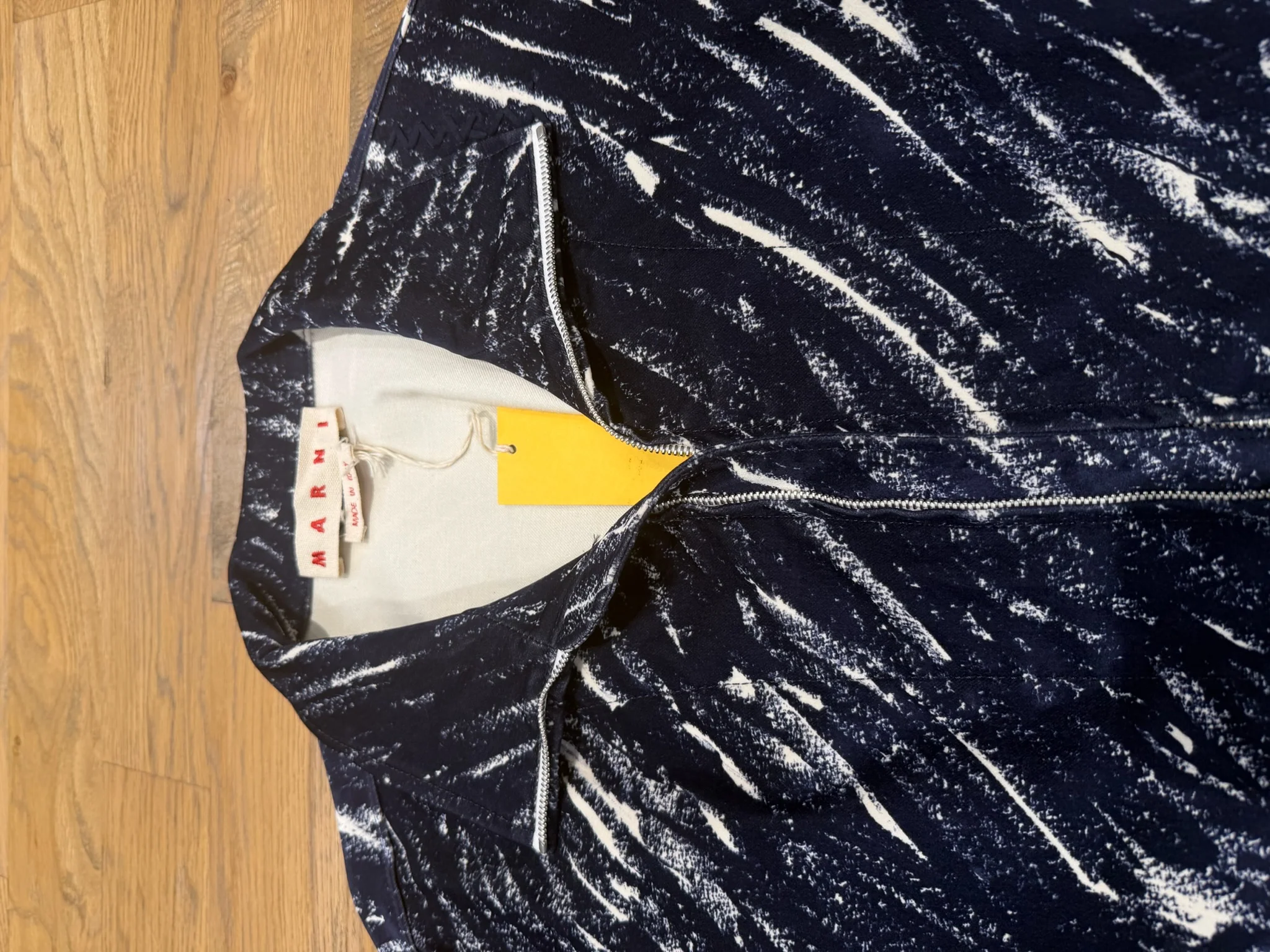 Marni Printed Cropped Cocoon Curved-Sleeve Jacket - Image 4