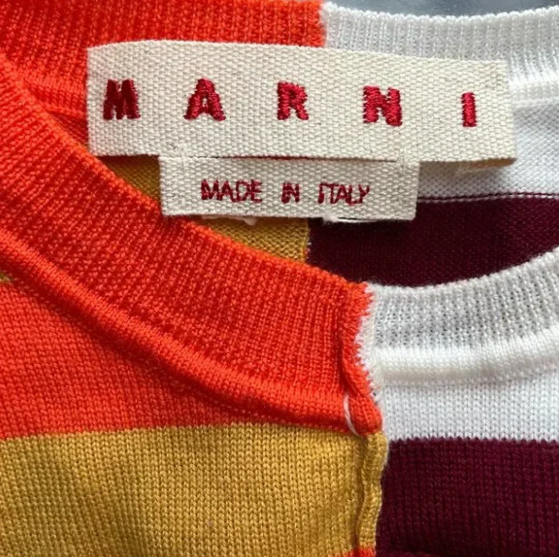 Marni Sleeveless Striped Wool Midi-Dress - Image 3