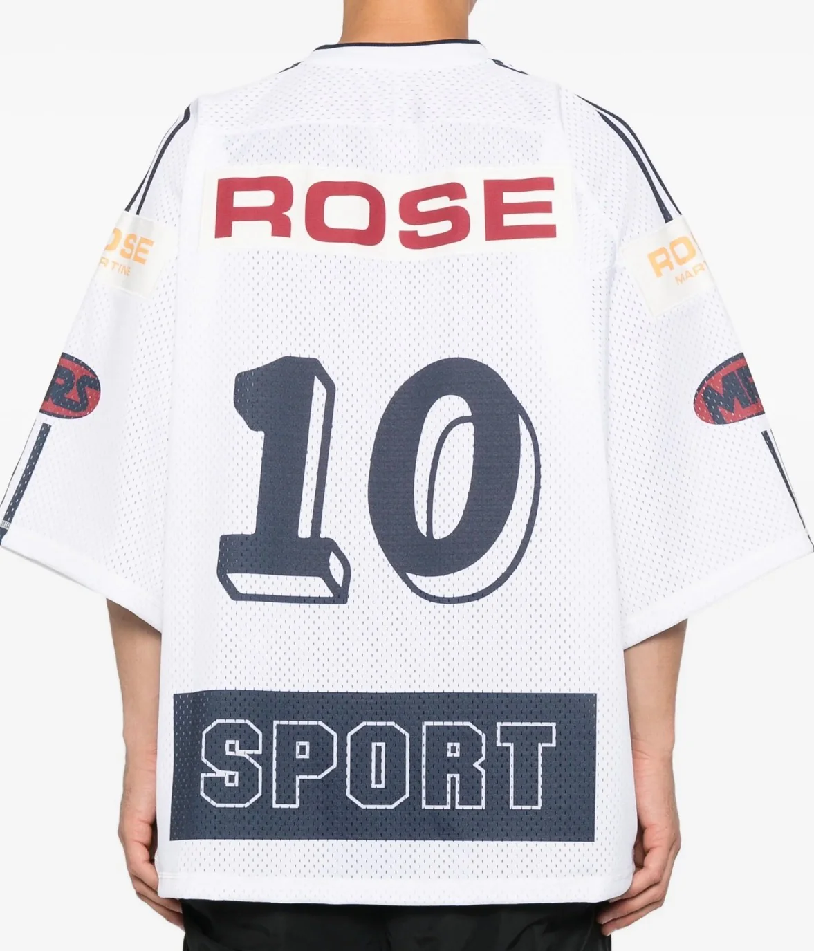 MARTINE ROSE White Oversized Hockey T-shirt - Image 2