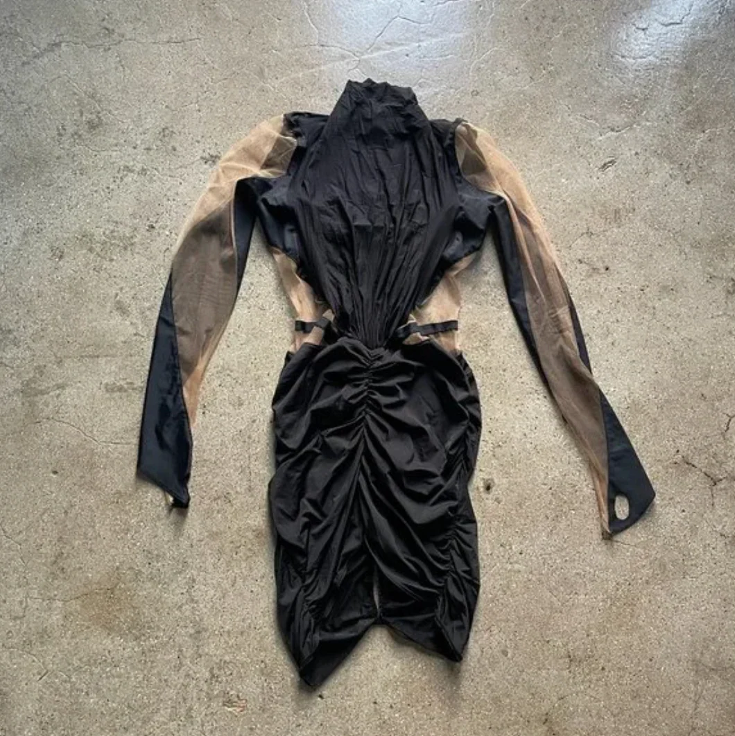 Mugler Turtleneck Mini Dress - Image 3