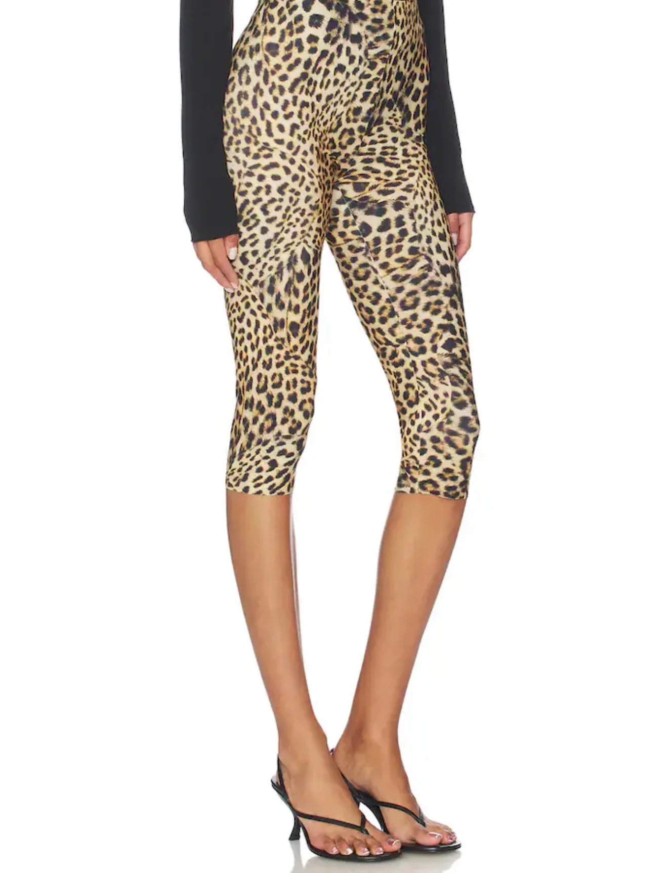 Norma Kamali Cheetah Capri Legging