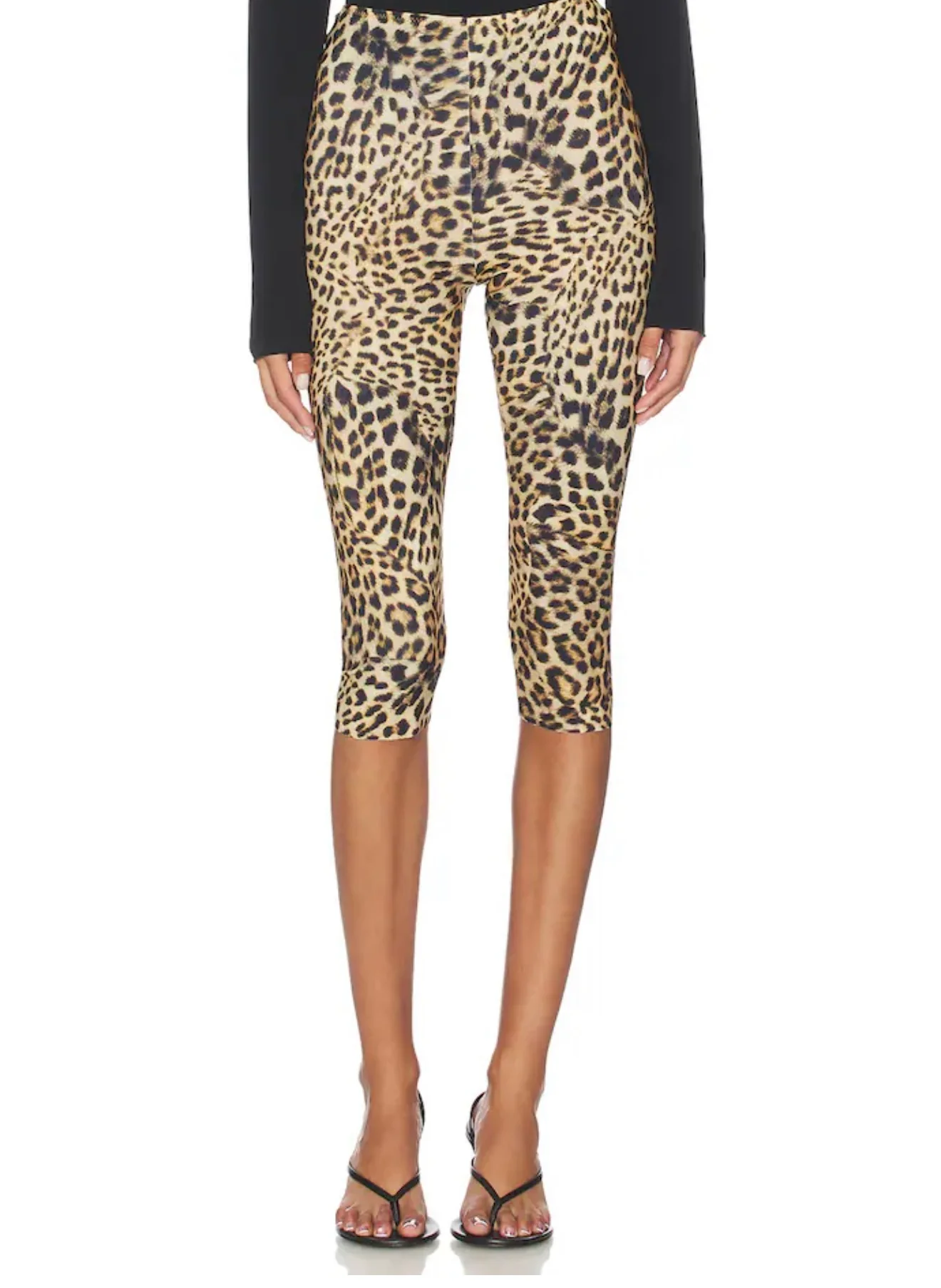 Norma Kamali Cheetah Capri Legging - Image 2