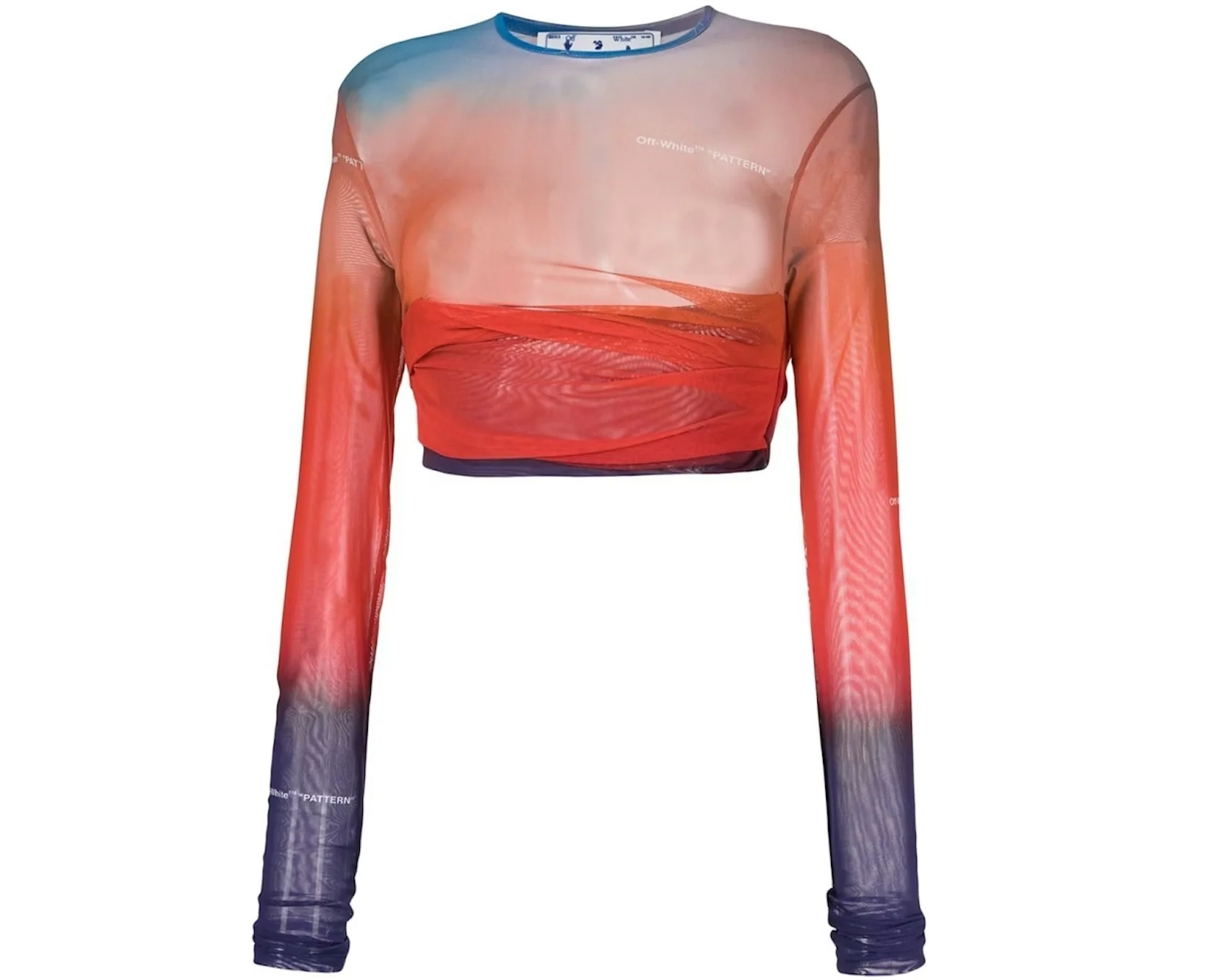Off-White Blurred Tulle Top