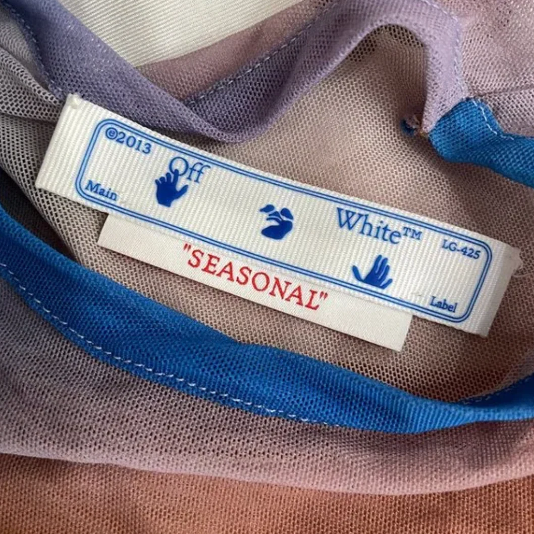 Off-White Blurred Tulle Top - Image 2