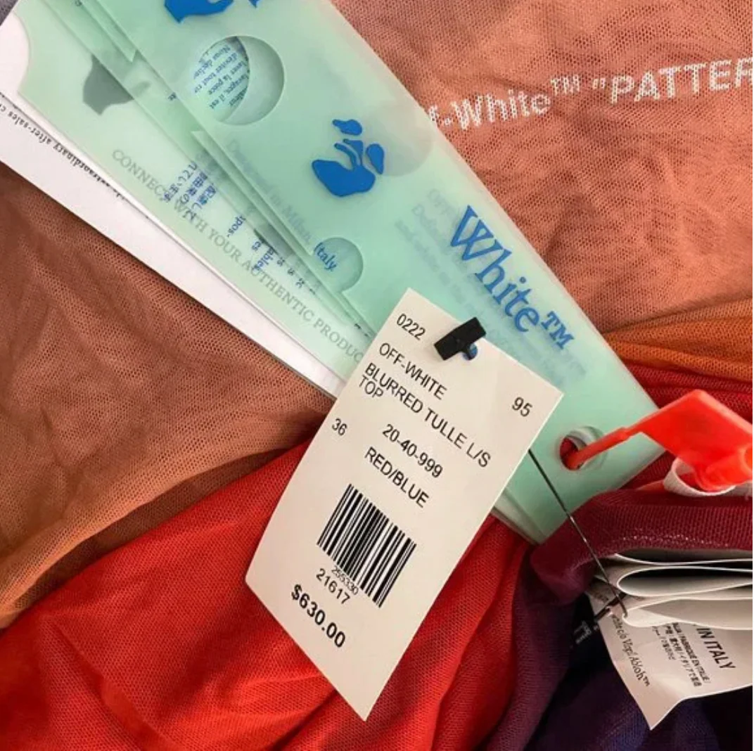 Off-White Blurred Tulle Top - Image 3