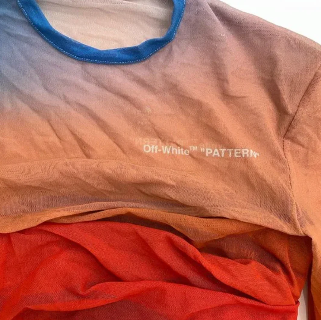 Off-White Blurred Tulle Top - Image 4