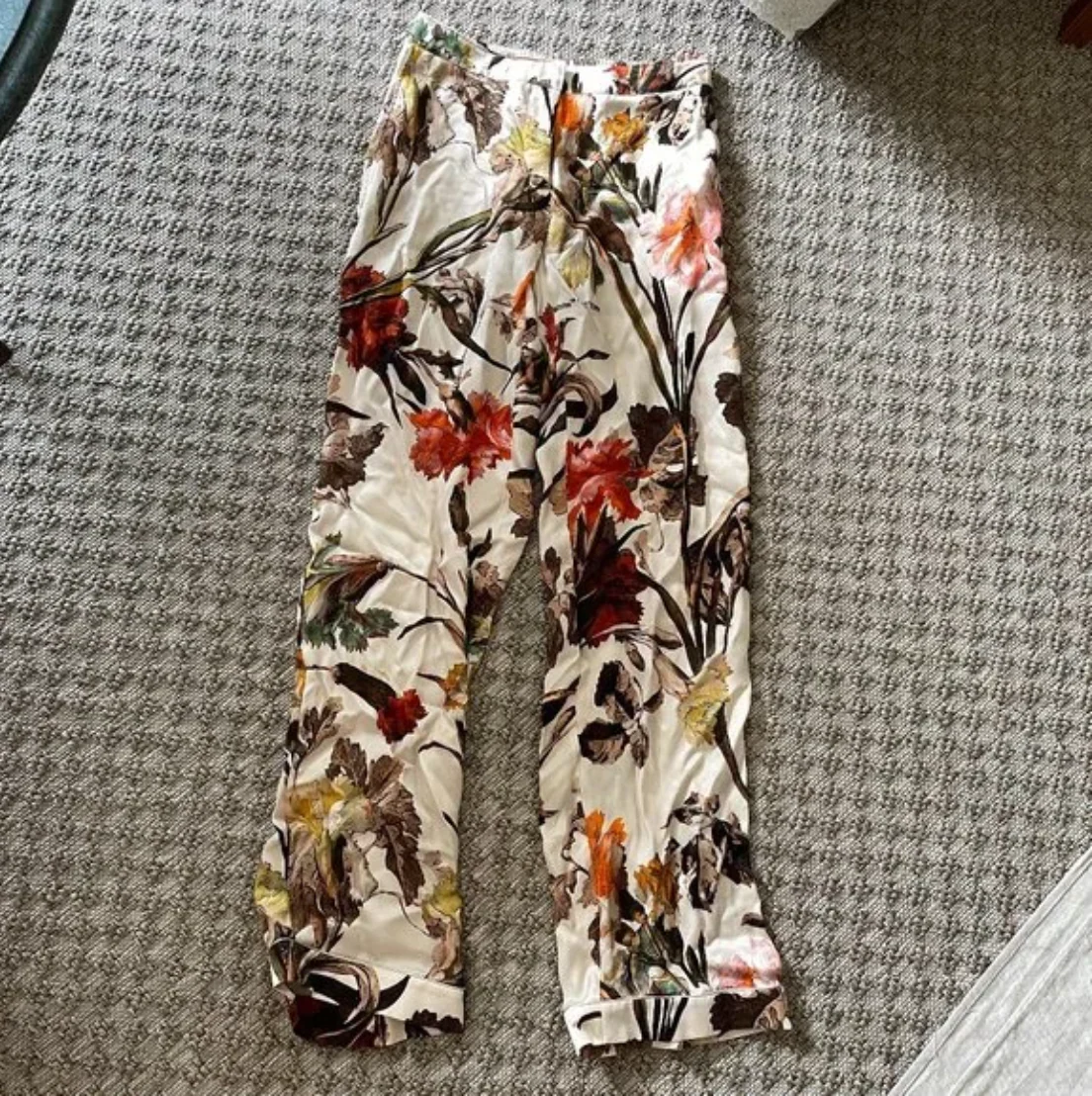 Off-White Floral Pajama Pants - Image 2