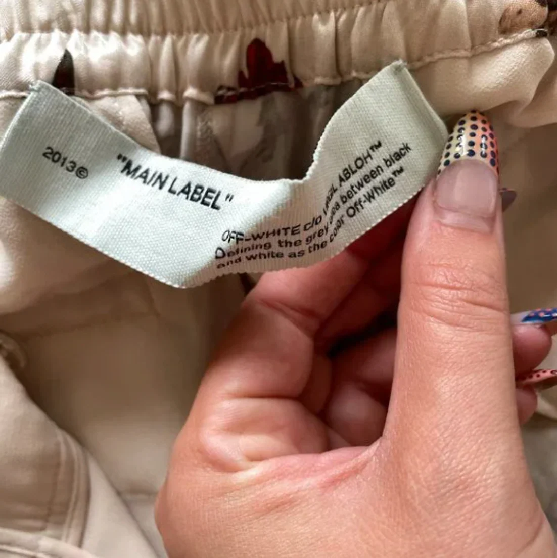 Off-White Floral Pajama Pants - Image 3