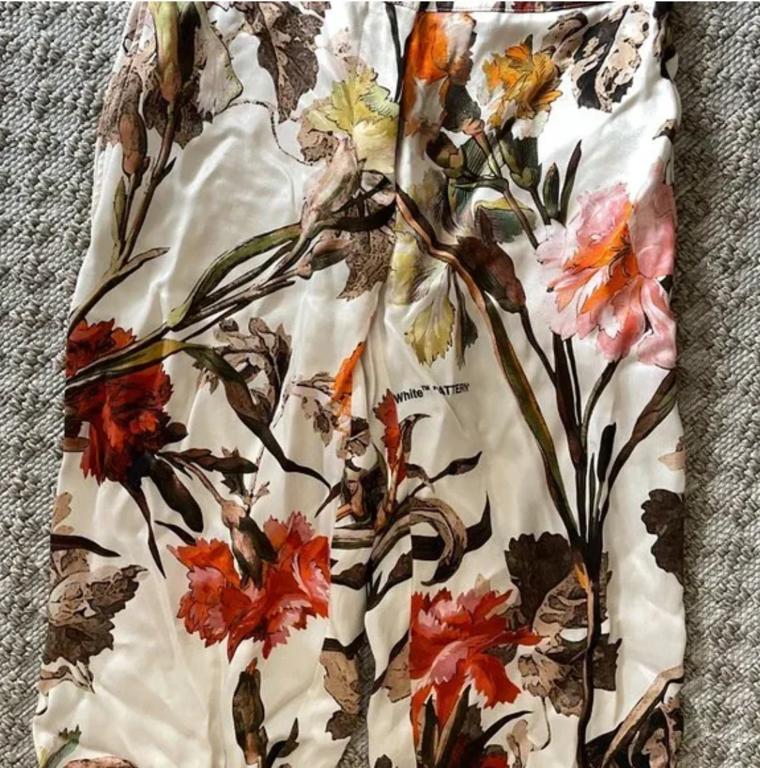 Off-White Floral Pajama Pants - Image 4