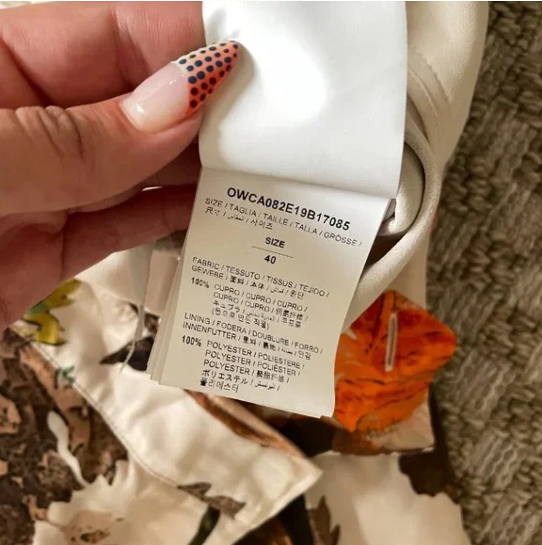 Off-White Floral Pajama Pants - Image 5