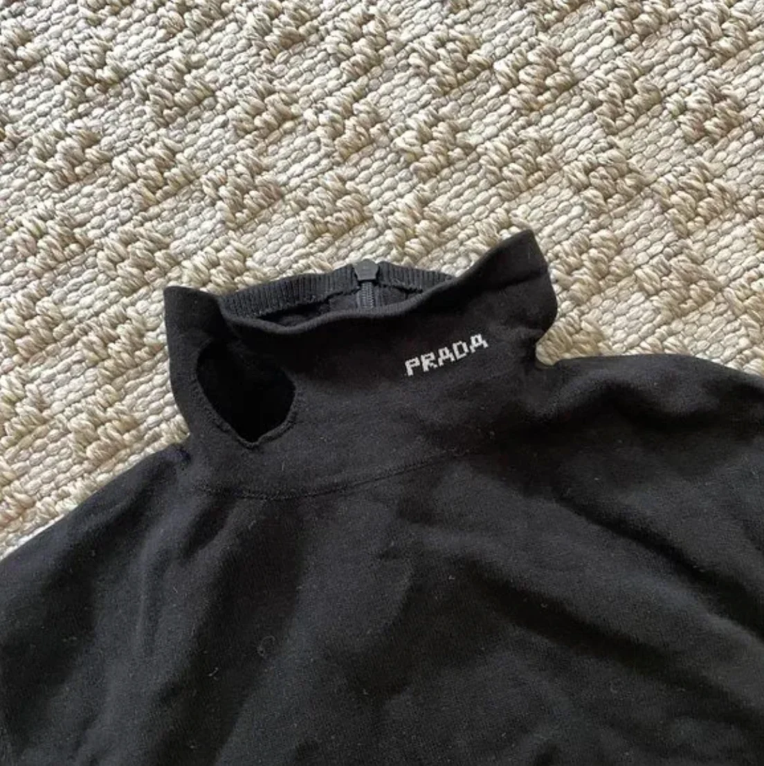 Prada Openwork-sleeve Viscose Sweater - Image 6